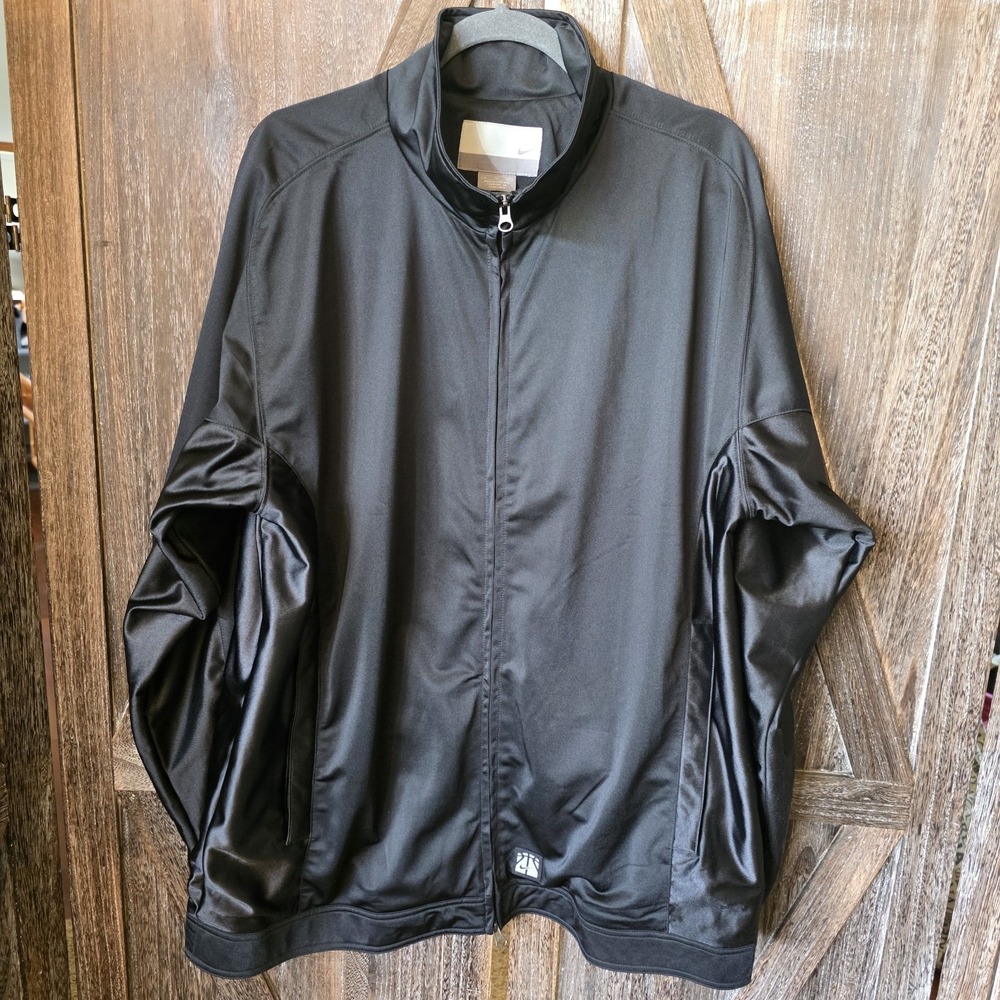 Nike Jacket Men's XL Black Zip Up Athletic Lined Pockets Basketball Nike Hoop